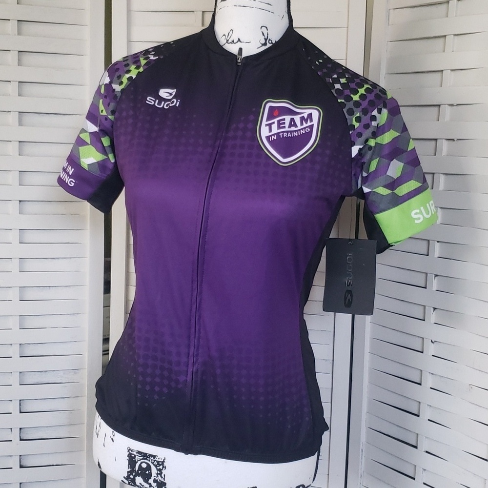 Sugiero nwt purple woman cycling jersey S